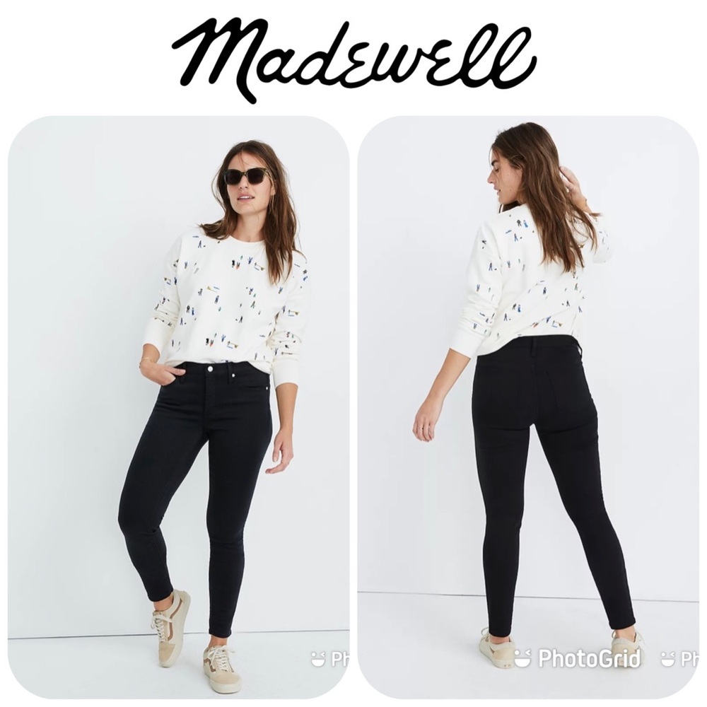MADEWELL Jeans Women’s 36 Black 9” High Rise Skinny NWT!